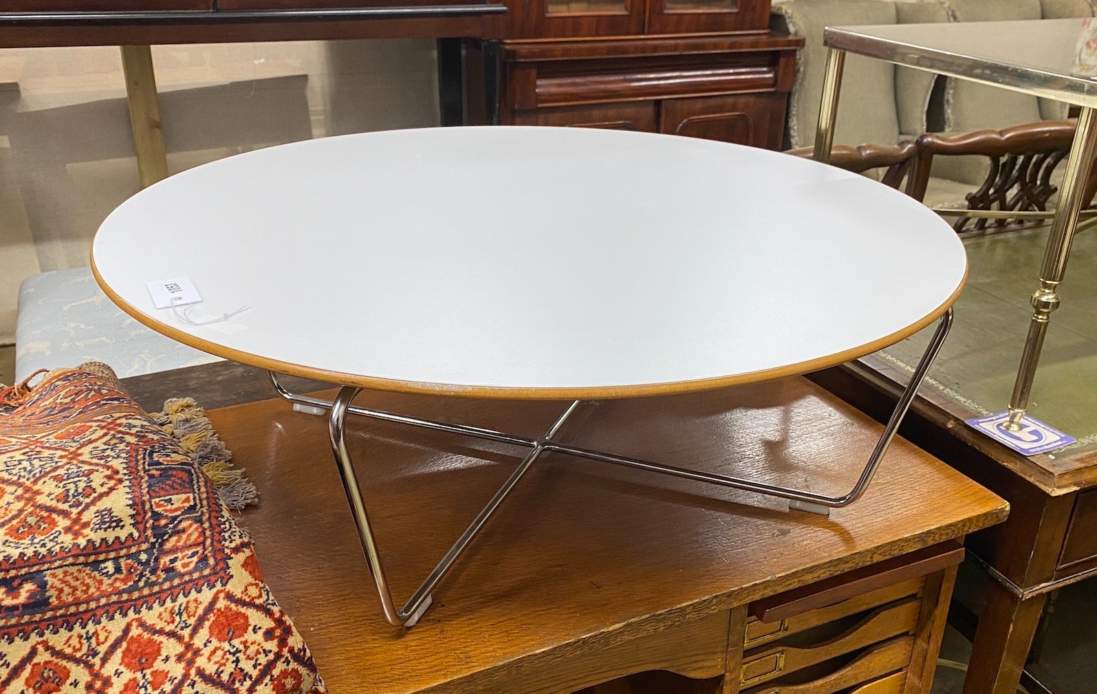 A contemporary Allermuir circular conic style table by Luke Pearson and Tom Lloyd (R.S.A), diameter 89cm, height 31cm